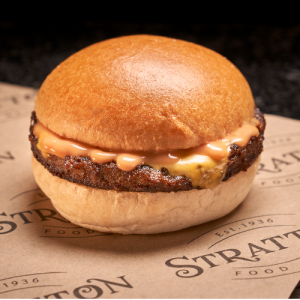 Stratton's Vegan Garlic Cheeseburger